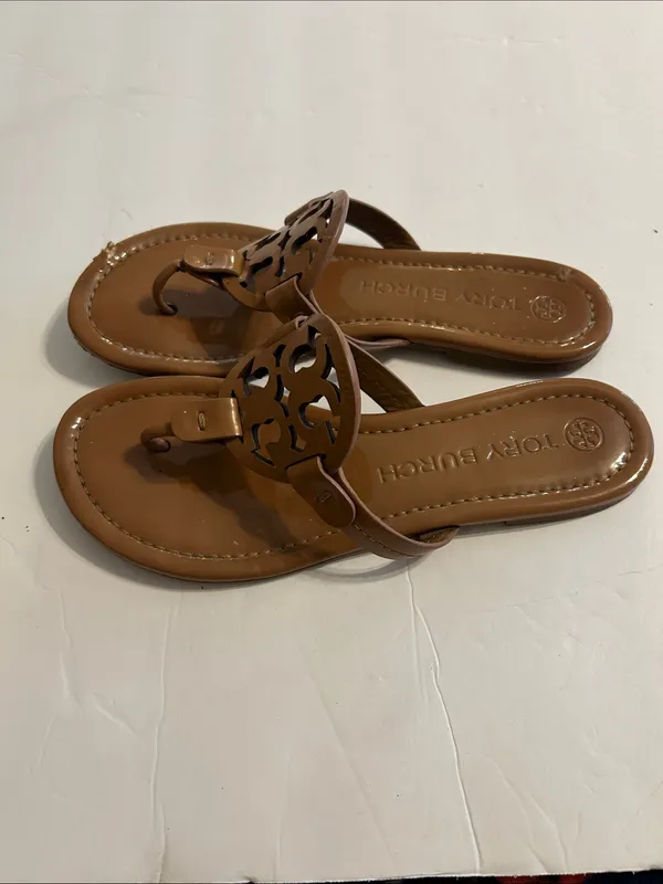Tory Burch Brown Miller Thong Sandals size 7.5 - Image 5