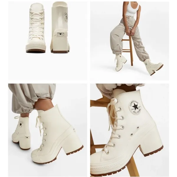 Converse Chuck 70 De Luxe Heel Hi Platform, A05348C Size Women’s 11.5 Cream - Image 2