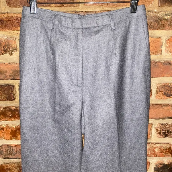 Pendleton Vintage Y2k Gray Virgin Wool Trouser Dress Pants Women's Size 4 Petite - Image 2