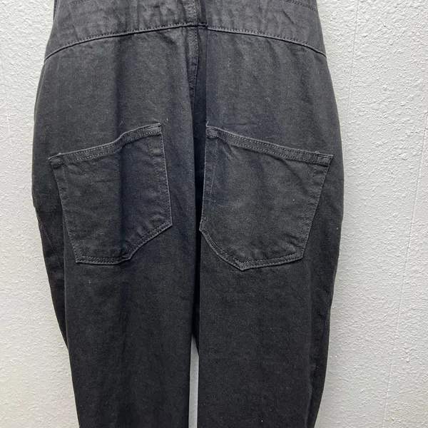 ASOS Womens Black Denim Overalls Small 100% Cotton Farm Country Rodeo Cowgirl - Image 10