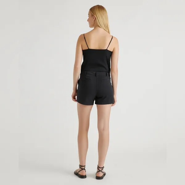 NWOT Quince Black Organic Cotton Stretch Chino Shorts sz 2 Women's 4" Inseam - Image 4