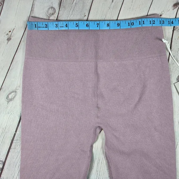 Everlane‎ Seamless Legging Ribbed High Waist M L Light Purple Lilac - Image 8