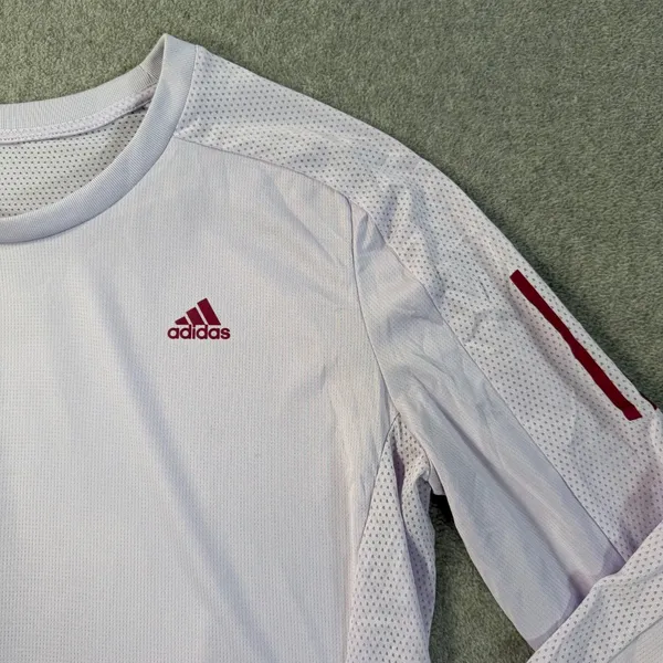 Adidas Women's Large Running AEROREADY Long Sleeve Top Lavender Purple Thumbhole - Image 3