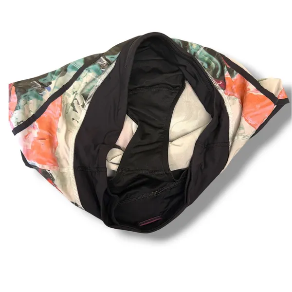Lululemon Speed Short 2.5 Womens 6 Abstract Print Running Athletic Shorts Zip - Image 3