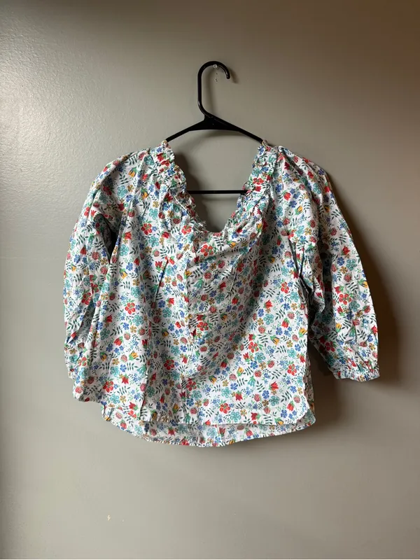 Liberty Art Fabrics Floral Ruffle Blouse Cottagecore Boho - Image 2