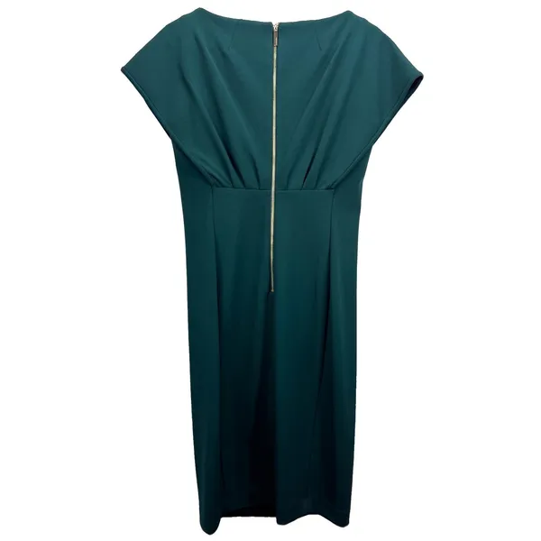 Calvin Klein Green Short Sleeve Stretch Crepe Sheath Dress Office Wedding 6 - Image 10