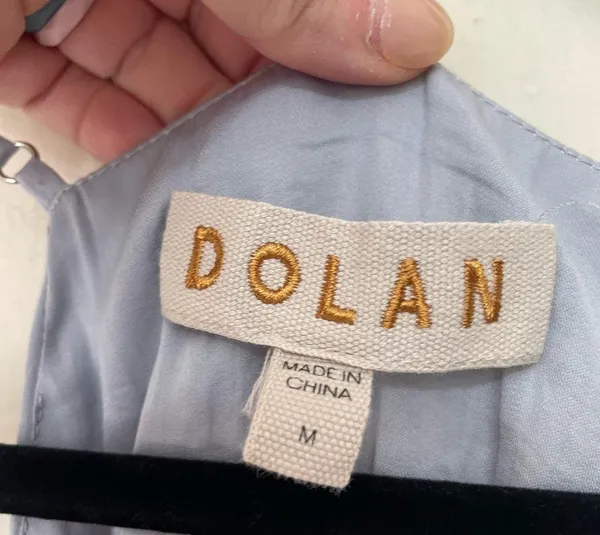 Dolan Sleeveless Blouse Top Light Blue Button Front FLAWS ~ Women’s Size M - Image 8