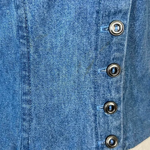 Vintage Moda International Denim Bustier Blue Size M - Image 5