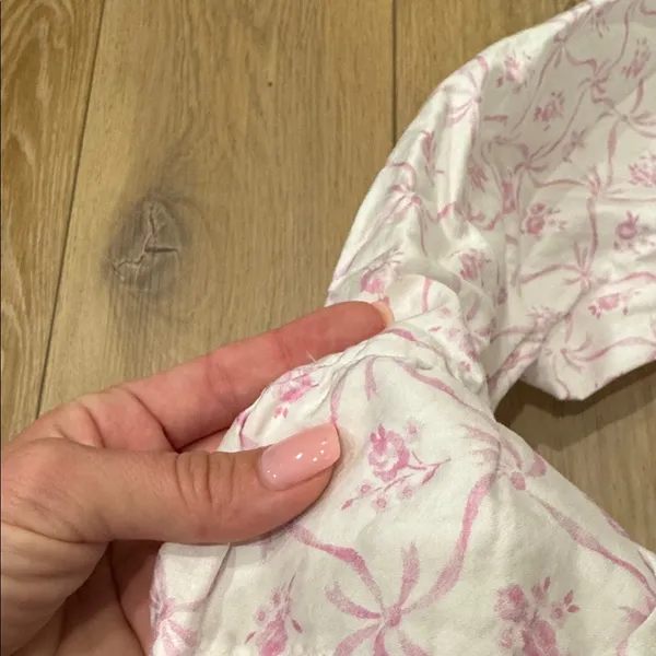 LoveShackFancy X Pottery Barn Floral Trelis Sateen Pajama Top Only - Image 5