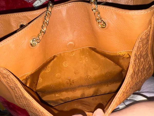 Tory Burch Bryant Embossed Leather Tote braw - Image 9