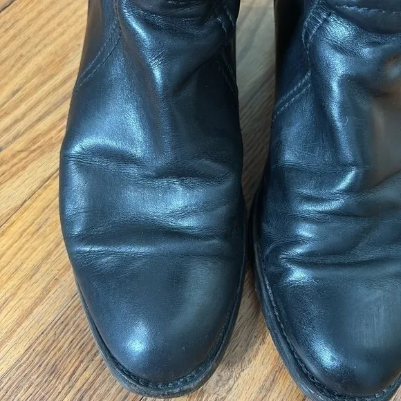Frye Dorado Tall Leather‎ Riding Boot Black Women's Size 7 - Image 10