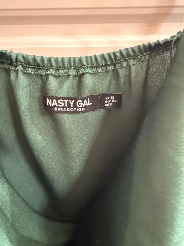 Green satin shirt - Image 2