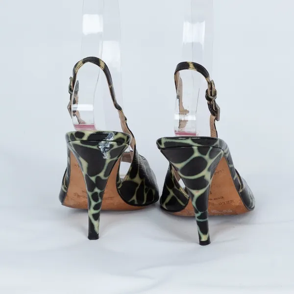 Kate Spade Womens Giraffe Print Slingback‎ Shoes Size 6 Peep Toe Professional - Image 5