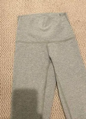 Lululemon Gray High Waisted Yoga Pants - Image 4