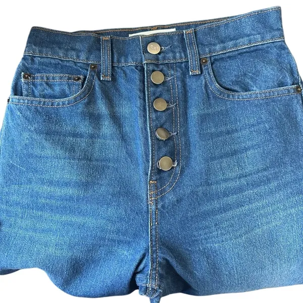 Reformation Cynthia Button Fly High‎ Rise Straight Jeans Zenia Wash Size 23 - Image 11