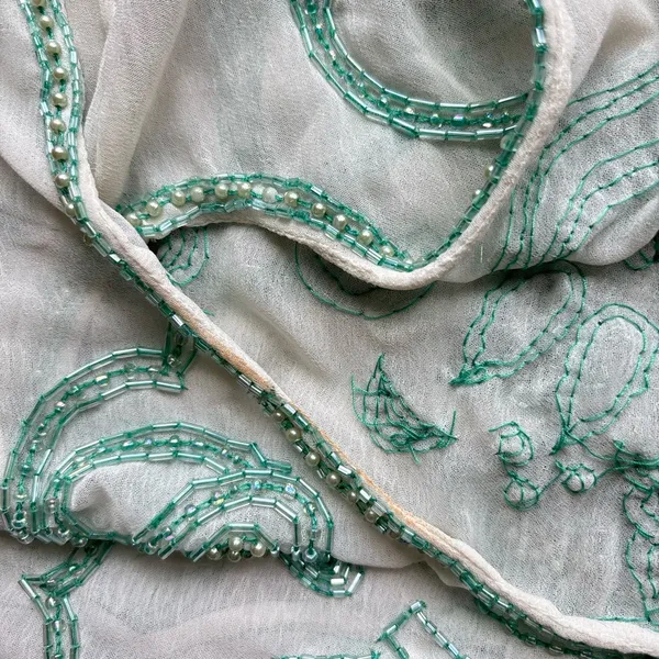 Miss Selfridge Embellished Beaded Sequined Green Sheer Sleeveless Tank Top - Image 8