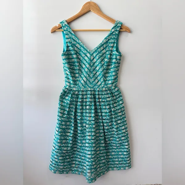 Antonio Melani Lace Dress V-Neck Sleeveless Party‎ Cocktail Dress Size 0 - Image 7