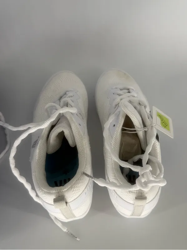Varsity V4S Cheer Shoes Size 7 New White Knit Athletic Sneakers Blue Bag AeroFlo - Image 7