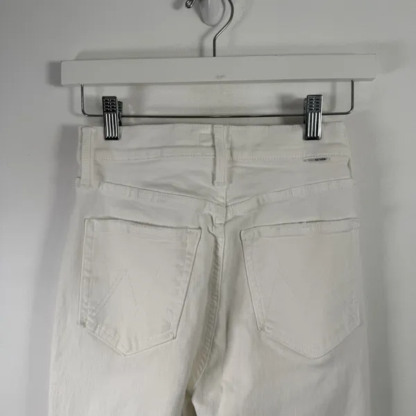 Mother Denim‎ The Tripper Ankle Fray Unfairest of Them All White Jeans Womens 24 - Image 7