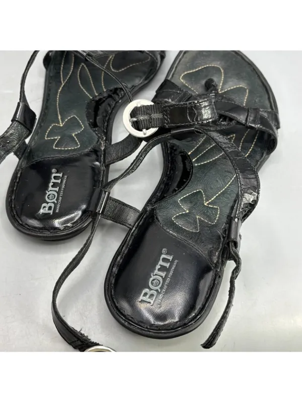 Born Shoes Strappy Sandal Womens 9 Black Adjustable Streetwear Handcrafted - Image 6