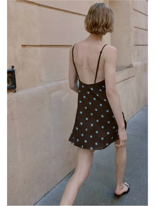 Zara POLKA DOT MINI DRESS - Image 3