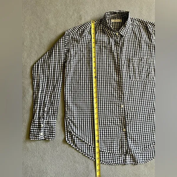 Abercrombie & Fitch Women’s Blouse Blue White Checkered Size XS - Image 4