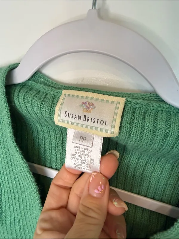 Susan Bristol Vintage Embroidered Vest Size Pp Small Grandma Cottage NWOT - Image 5