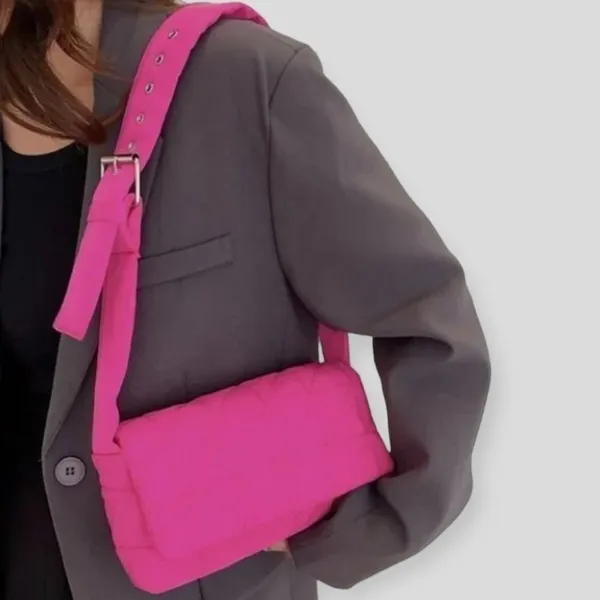 Pink Quilted Crossbody Puffer Shoulder Bag Handbag Nwt - Image 6