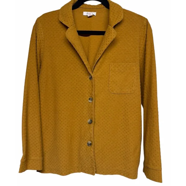 Madewell‎ Knit Bedtime Long-Sleeve Pajama Set Clipdot Women's Size Medium - Image 3