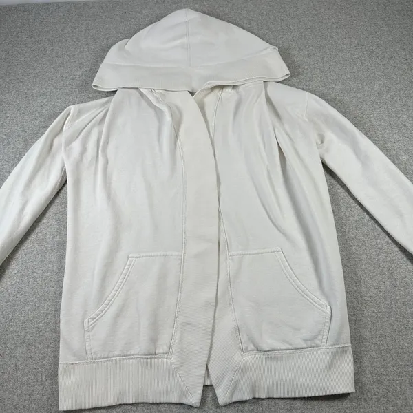 Polo‎ Ralph Lauren Womens Small Cardigan White Long Sleeve Open Front Collared - Image 3