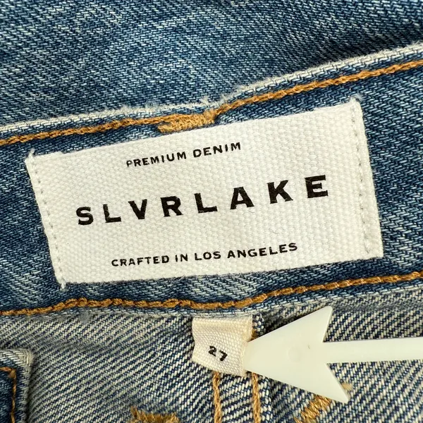 Slvrlake London Jeans SZ 27 NWT Shakedown Straight Leg Distress Denim High Waist - Image 9