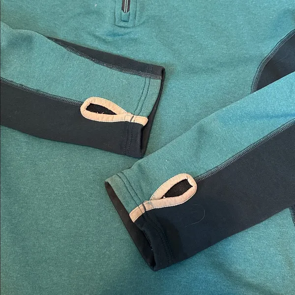 Patagonia Quarter Zip Sweater Women’s Large Blue Teal - Image 7