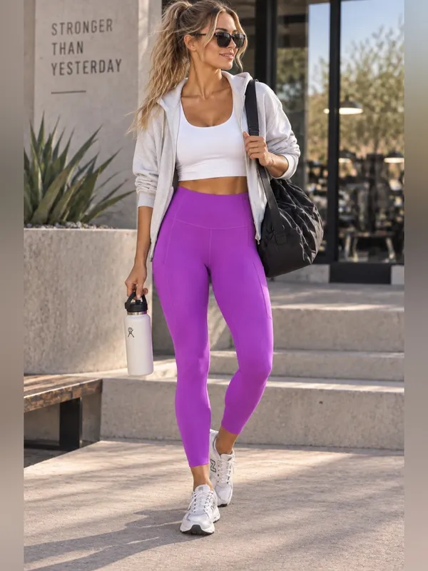 Lululemon fast and free high rise leggings moonlit magenta 8 - Image 2