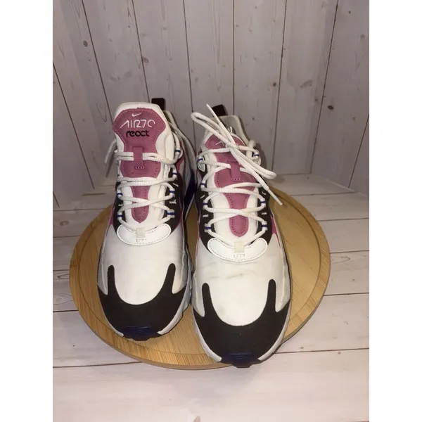 Nike Women's Sneakers Air Max 270 React 'White Fuchsia Blue' Sz 8.5 - Image 2
