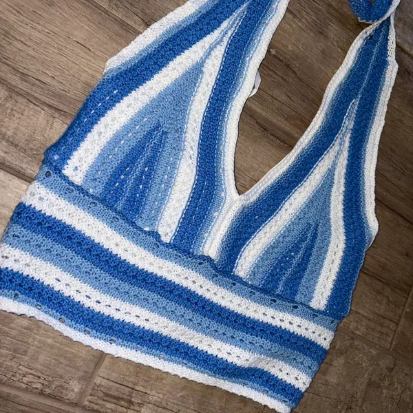 Crochet Hollister Halter Top - Image 2