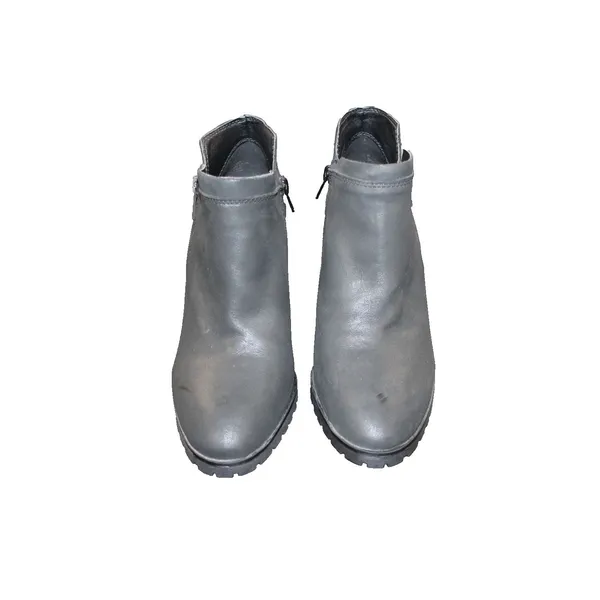 Lucky Brand Basel Ankle Bootie Womens 9M Black Leather Double Zip Block Heel - Image 2