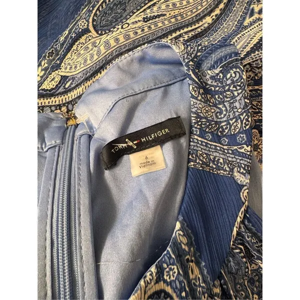 Tommy Hilfiger Blue Paisley Halter Maxi Dress Size 6 - Image 8