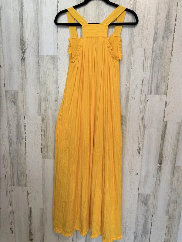 Sundance Womens XS Yellow Cotton Gauze Cross-Back Maxi Dress - Image 12