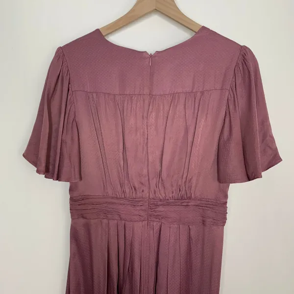 Gal Meets Glad Genevieve Empire Waist Mauve Womens Size 6 - Image 4