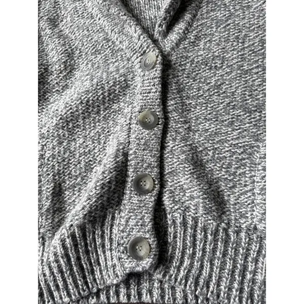 AE American Eagle Women's‎ Wool Rabbit Hair Gray Cardigan Sweater Size XL - Image 9