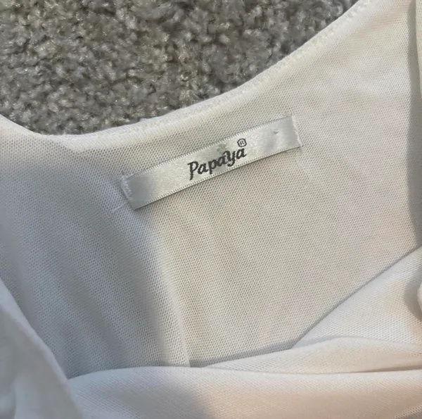 Papaya White flowy tank top - Image 2
