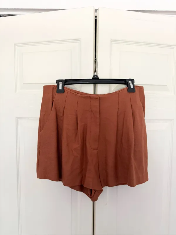 Veronica Beard Gables Short Golden Brown Shorts Pumpkin Orange Size 10 - Image 4