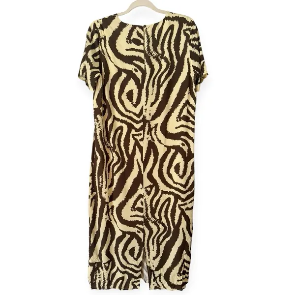 Corey Lynn Calter Brown Zebra Maxi Tee Dress Anthropologie Size Small - Image 5