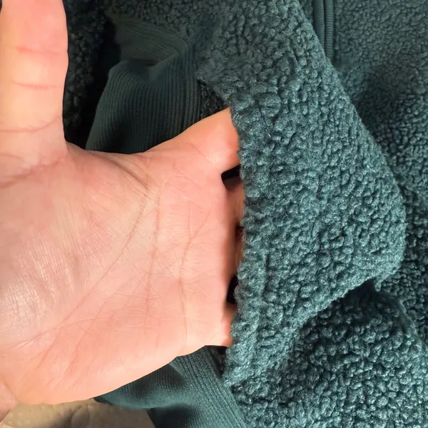 Athleta Forever Fleece 1/4 Zip Sweatshirt, Green, XL - Image 4
