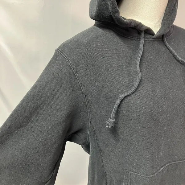 Champion Reverse Weave‎ Fleece Pullover Hoodie Black Womens Size Small Classic - Image 3