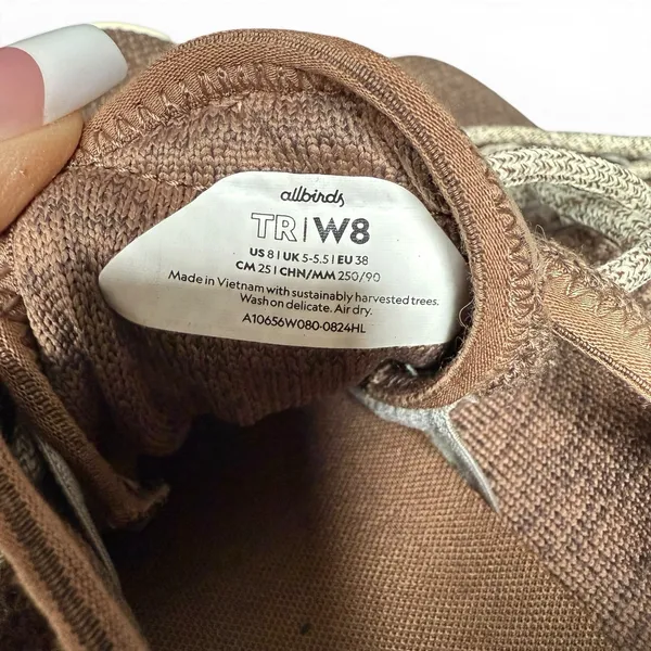 Allbirds Women's 8 Tree Runners Hazy Cocoa Lightweight Breathable Sneakers - Image 13