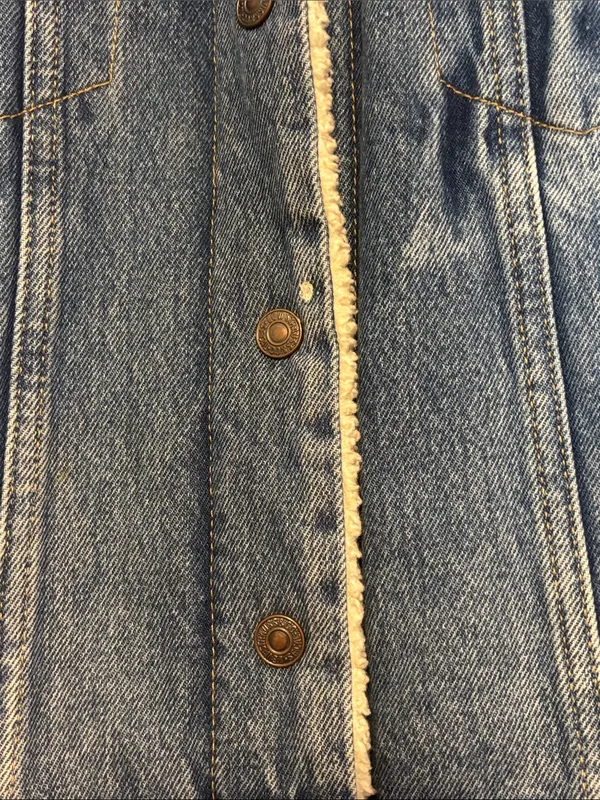 Levi's Sherpa Trucker Denim Jacket Blue Size Small - Image 5