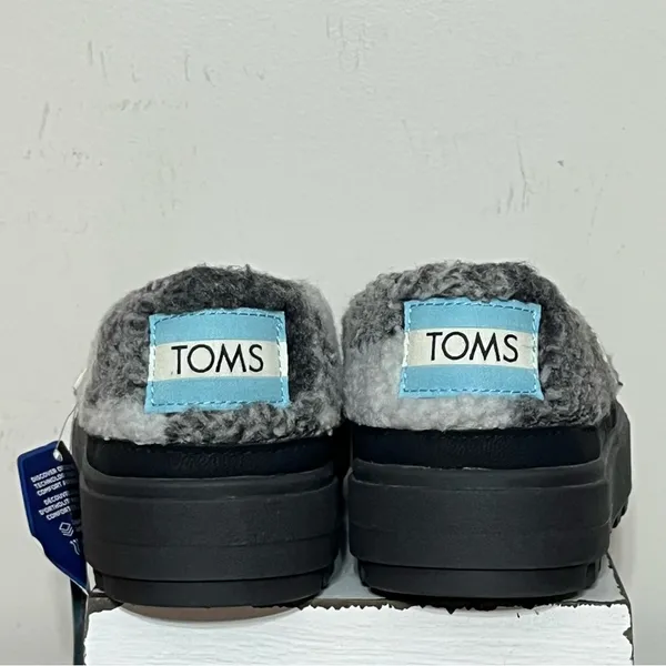 Toms Women's Black & White Plaid Platform Alpargata‎ Loafers Shoes Size: 5.5M - Image 9