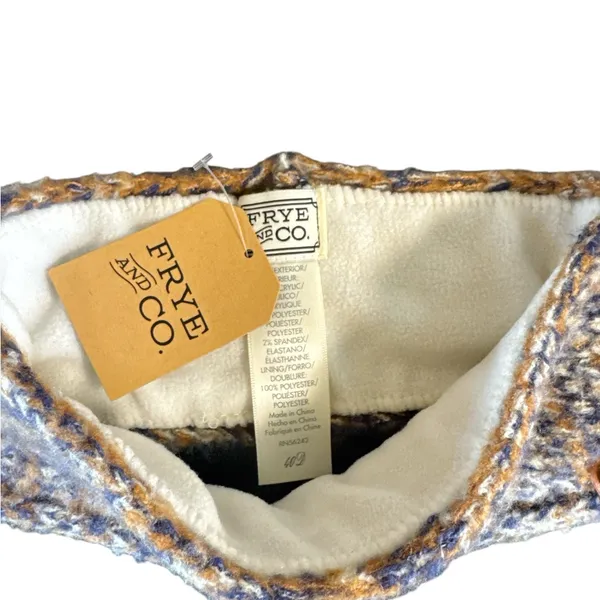 Frye Knit‎ Headband in Blue and Tan - Image 2