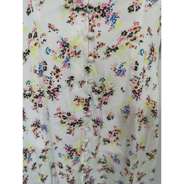 AFRM Floral V-Neck Midi‎ Dress - XS - Multicolor V-Neck Summer Party Boho - Image 4